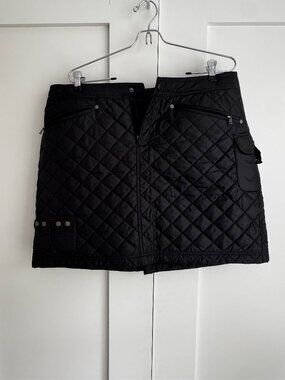 Athleta Womens Quilted Ski Skirt Black Size 14